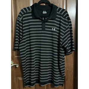 Under Armour Shirt Mens‎ XL Black Playoff Polo Golf Performance Stretch